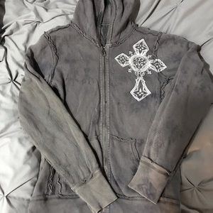 Affliction Distresses Reversible Hoodie
